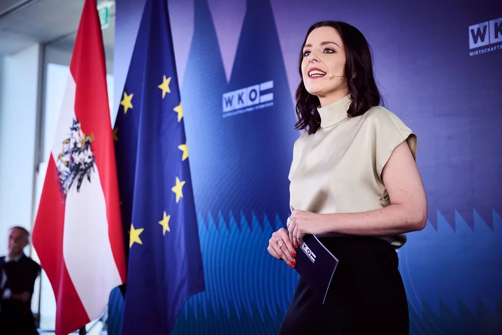 Cornelia Ertl moderiert den WIPA Empfang der WKÖ